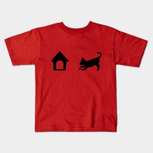 happy dog running and playing Kids T-Shirt